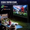 image:imageVEVOR Projector Screen with Stand 120 inch 169 4K 1080 HD Outdoor Movie Screen with Stand WrinkleFree Projection Screen with Tripods and Carry Bag for Home Theater Cinema Backyard Movie NightFlatfooted 100