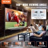image:imageVEVOR Projector Screen with Stand 120 inch 169 4K 1080 HD Outdoor Movie Screen with Stand WrinkleFree Projection Screen with Tripods and Carry Bag for Home Theater Cinema Backyard Movie NightSixfooted 150