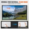 image:imageVEVOR Projector Screen with Stand 120 inch 169 4K 1080 HD Outdoor Movie Screen with Stand WrinkleFree Projection Screen with Tripods and Carry Bag for Home Theater Cinema Backyard Movie NightFlatfooted 120