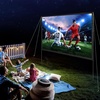 image:imageVEVOR Projector Screen with Stand 120 inch 169 4K 1080 HD Outdoor Movie Screen with Stand WrinkleFree Projection Screen with Tripods and Carry Bag for Home Theater Cinema Backyard Movie NightFlatfooted 120