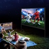 image:imageVEVOR Projector Screen with Stand 120 inch 169 4K 1080 HD Outdoor Movie Screen with Stand WrinkleFree Projection Screen with Tripods and Carry Bag for Home Theater Cinema Backyard Movie NightFlatfooted 100