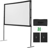 image:imageVEVOR Projector Screen with Stand 120 inch 169 4K 1080 HD Outdoor Movie Screen with Stand WrinkleFree Projection Screen with Tripods and Carry Bag for Home Theater Cinema Backyard Movie NightFlatfooted 80