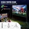 image:imageVEVOR Projector Screen with Stand 120 inch 169 4K 1080 HD Outdoor Movie Screen with Stand WrinkleFree Projection Screen with Tripods and Carry Bag for Home Theater Cinema Backyard Movie NightSixfooted 120