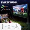 image:imageVEVOR Projector Screen with Stand 120 inch 169 4K 1080 HD Outdoor Movie Screen with Stand WrinkleFree Projection Screen with Tripods and Carry Bag for Home Theater Cinema Backyard Movie NightSixfooted 150