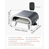 image:imageVEVOR Propane Outdoor Pizza Oven 12 Inch Gas Pizza Maker Portable Pizza Cooker with Thickened PizzaStone Carry Bag 3 Layers PizzaOven for Outside Backyard Patio Camping Black