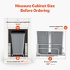 image:imageVEVOR PullOut Trash Can 27 QT x2 Double Under Mount Kitchen Waste Container Heavy Duty Garbage Recycling Bin with Door Kit and Soft Close Slide for Kitchen Cabinet Sink Under Counter Grey54QT