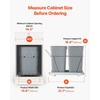 image:imageVEVOR PullOut Trash Can 27 QT x2 Double Under Mount Kitchen Waste Container Heavy Duty Garbage Recycling Bin with Door Kit and Soft Close Slide for Kitchen Cabinet Sink Under Counter Grey70QT35QTx2
