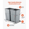 image:imageVEVOR PullOut Trash Can 27 QT x2 Double Under Mount Kitchen Waste Container Heavy Duty Garbage Recycling Bin with Door Kit and Soft Close Slide for Kitchen Cabinet Sink Under Counter Grey54QT27QTx2