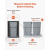 image:imageVEVOR PullOut Trash Can 27 QT x2 Double Under Mount Kitchen Waste Container Heavy Duty Garbage Recycling Bin with Door Kit and Soft Close Slide for Kitchen Cabinet Sink Under Counter Grey54QT27QTx2