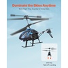 image:imageVEVOR RC Helicopter 24GHz Flying Remote Control Helicopter 35 Channel RC Airplane for Kid 16 Mins Flight Time Altitude Hold OneKey TakeoffLanding amp LED Lights Toys for Kids Ages 8 and upBlue  Black
