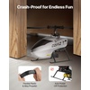 image:imageVEVOR RC Helicopter 24GHz Flying Remote Control Helicopter 35 Channel RC Airplane for Kid 16 Mins Flight Time Altitude Hold OneKey TakeoffLanding amp LED Lights Toys for Kids Ages 8 and upGray
