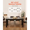image:imageVEVOR Rectangle Dining Table 63 inch Length Large Wood Tables for 46 Person Modern Dinner Furniture Conference Desk Supporting for 330LBS for Home Kitchen Living Room BlackOnly Table