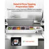 image:imageVEVOR Refrigerated Condiment Prep Station 150 W Countertop Refrigerated Condiment Station with Eight 16 Pans 304 Stainless Body and PC Lid Sandwich Prep Table for Restaurant amp Food StallNew Stainless 60 in