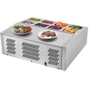image:imageVEVOR Refrigerated Condiment Prep Station 150 W Countertop Refrigerated Condiment Station with Eight 16 Pans 304 Stainless Body and PC Lid Sandwich Prep Table for Restaurant amp Food StallNew Standard 275 in