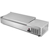 image:imageVEVOR Refrigerated Condiment Prep Station 150 W Countertop Refrigerated Condiment Station with Eight 16 Pans 304 Stainless Body and PC Lid Sandwich Prep Table for Restaurant amp Food StallNew Stainless 48 in