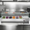 image:imageVEVOR Refrigerated Condiment Prep Station 150 W Countertop Refrigerated Condiment Station with Eight 16 Pans 304 Stainless Body and PC Lid Sandwich Prep Table for Restaurant amp Food StallNew Glass 60 in