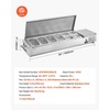 image:imageVEVOR Refrigerated Condiment Prep Station 150 W Countertop Refrigerated Condiment Station with Eight 16 Pans 304 Stainless Body and PC Lid Sandwich Prep Table for Restaurant amp Food StallNew Stainless 60 in