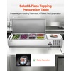 image:imageVEVOR Refrigerated Condiment Prep Station 150 W Countertop Refrigerated Condiment Station with Eight 16 Pans 304 Stainless Body and PC Lid Sandwich Prep Table for Restaurant amp Food StallNew Stainless 48 in