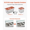 image:imageVEVOR Refrigerated Condiment Prep Station 150 W Countertop Refrigerated Condiment Station with Eight 16 Pans 304 Stainless Body and PC Lid Sandwich Prep Table for Restaurant amp Food StallNew Glass 60 in