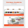 image:imageVEVOR Refrigerated Condiment Prep Station 150 W Countertop Refrigerated Condiment Station with Eight 16 Pans 304 Stainless Body and PC Lid Sandwich Prep Table for Restaurant amp Food StallNew Glass 60 in