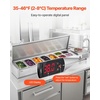 image:imageVEVOR Refrigerated Condiment Prep Station 150 W Countertop Refrigerated Condiment Station with Eight 16 Pans 304 Stainless Body and PC Lid Sandwich Prep Table for Restaurant amp Food StallNew Stainless 71 in