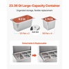 image:imageVEVOR Refrigerated Condiment Prep Station 150 W Countertop Refrigerated Condiment Station with Eight 16 Pans 304 Stainless Body and PC Lid Sandwich Prep Table for Restaurant amp Food StallNew Stainless 48 in