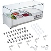 image:imageVEVOR Refrigerated Condiment Prep Station 150 W Countertop Refrigerated Condiment Station with Eight 16 Pans 304 Stainless Body and PC Lid Sandwich Prep Table for Restaurant amp Food StallOriginal Glass 40 in