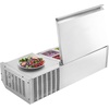 image:imageVEVOR Refrigerated Condiment Prep Station 150 W Countertop Refrigerated Condiment Station with Eight 16 Pans 304 Stainless Body and PC Lid Sandwich Prep Table for Restaurant amp Food StallNew Stainless 40 in
