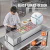 image:imageVEVOR Refrigerated Condiment Prep Station 150 W Countertop Refrigerated Condiment Station with Eight 16 Pans 304 Stainless Body and PC Lid Sandwich Prep Table for Restaurant amp Food StallOriginal Glass 55 in
