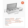 image:imageVEVOR Refrigerated Condiment Prep Station 150 W Countertop Refrigerated Condiment Station with Eight 16 Pans 304 Stainless Body and PC Lid Sandwich Prep Table for Restaurant amp Food StallNew Stainless 48 in