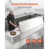 image:imageVEVOR Refrigerated Condiment Prep Station 150 W Countertop Refrigerated Condiment Station with Eight 16 Pans 304 Stainless Body and PC Lid Sandwich Prep Table for Restaurant amp Food StallNew Stainless 71 in
