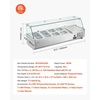 image:imageVEVOR Refrigerated Condiment Prep Station 150 W Countertop Refrigerated Condiment Station with Eight 16 Pans 304 Stainless Body and PC Lid Sandwich Prep Table for Restaurant amp Food StallNew Glass 48 in