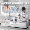 image:imageVEVOR Refrigerated Condiment Prep Station 150 W Countertop Refrigerated Condiment Station with Eight 16 Pans 304 Stainless Body and PC Lid Sandwich Prep Table for Restaurant amp Food StallOriginal Glass 40 in