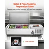 image:imageVEVOR Refrigerated Condiment Prep Station 150 W Countertop Refrigerated Condiment Station with Eight 16 Pans 304 Stainless Body and PC Lid Sandwich Prep Table for Restaurant amp Food StallNew Stainless 40 in