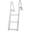 image:imageVEVOR Removable Dock Ladder 4 Steps 350 lbs Load Capacity Pontoon Boat Ladder with 4 Wide Step amp Nonslip Mat for ShipLakePoolMarine BoardingNEW3 Step