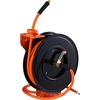 image:imageVEVOR Retractable Air Hose Reel 38 IN x 50 FT Hybrid Air Hose Max 300PSI Air Compressor Hose Reel with 5 ft Lead in CeilingWall Mount Heavy Duty Single Arm Steel ReelOpen Reel