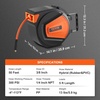 image:imageVEVOR Retractable Air Hose Reel 38 IN x 50 FT Hybrid Air Hose Max 300PSI Air Compressor Hose Reel with 5 ft Lead in CeilingWall Mount Heavy Duty Single Arm Steel ReelEnclosed Reel