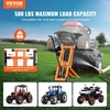 image:imageVEVOR Ride on Lawn Mower Lift Jack 880 Lbs Weight Capacity Telescopic Maintenance Jack with Crank Handle amp Power Tool Handle Foldable Lawn Tractor Lifter for Lawn Mowers and Garden Tractors Black500 Lbs
