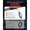 image:imageVEVOR Rod and Fishing Reel Combo IM6 Fiberglass amp Carbon Fiber Spinning Rod and Reel Combo Bass Fishing Pole with 65 ft TwoPiece Rods 61 Ball Bearings Stainless Steel Guides with Ceramic Rings