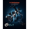 image:imageVEVOR Rod and Fishing Reel Combo IM6 Fiberglass amp Carbon Fiber Spinning Rod and Reel Combo Bass Fishing Pole with 65 ft TwoPiece Rods 61 Ball Bearings Stainless Steel Guides with Ceramic Rings