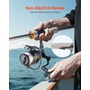 image:imageVEVOR Rod and Fishing Reel Combo IM6 Fiberglass amp Carbon Fiber Spinning Rod and Reel Combo Bass Fishing Pole with 65 ft TwoPiece Rods 61 Ball Bearings Stainless Steel Guides with Ceramic Rings