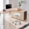 image:imageVEVOR Rolling Stools with Wheels 400 LBS Weight Capacity Adjustable Height Stool with UltraThick Seat Cushion Swivel Stools Chair for Salon Bar Home Office Tatoo Medical Massage BlackWhite