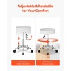 image:imageVEVOR Rolling Stools with Wheels 400 LBS Weight Capacity Adjustable Height Stool with UltraThick Seat Cushion Swivel Stools Chair for Salon Bar Home Office Tatoo Medical Massage BlackWhite