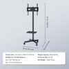 image:imageVEVOR Rolling TV Stand Mobile TV Cart for 1755 Inch Screens Portrait to Landscape Portable TV Stand with Wheels Holds up to 44 lbs for Living Room Bedroom Office Outdoor Max VESA 200x200mm23 60