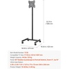 image:imageVEVOR Rolling TV Stand Mobile TV Cart for 1755 Inch Screens Portrait to Landscape Portable TV Stand with Wheels Holds up to 44 lbs for Living Room Bedroom Office Outdoor Max VESA 200x200mm1755