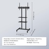image:imageVEVOR Rolling TV Stand Mobile TV Cart for 1755 Inch Screens Portrait to Landscape Portable TV Stand with Wheels Holds up to 44 lbs for Living Room Bedroom Office Outdoor Max VESA 200x200mm3270