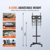 image:imageVEVOR Rolling TV Stand Mobile TV Cart for 1755 Inch Screens Portrait to Landscape Portable TV Stand with Wheels Holds up to 44 lbs for Living Room Bedroom Office Outdoor Max VESA 200x200mm23 60