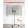 image:imageVEVOR Rolling TV Stand Mobile TV Cart for 1755 Inch Screens Portrait to Landscape Portable TV Stand with Wheels Holds up to 44 lbs for Living Room Bedroom Office Outdoor Max VESA 200x200mm3265