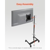 image:imageVEVOR Rolling TV Stand Mobile TV Cart for 1755 Inch Screens Portrait to Landscape Portable TV Stand with Wheels Holds up to 44 lbs for Living Room Bedroom Office Outdoor Max VESA 200x200mm1755