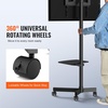 image:imageVEVOR Rolling TV Stand Mobile TV Cart for 1755 Inch Screens Portrait to Landscape Portable TV Stand with Wheels Holds up to 44 lbs for Living Room Bedroom Office Outdoor Max VESA 200x200mm23 60